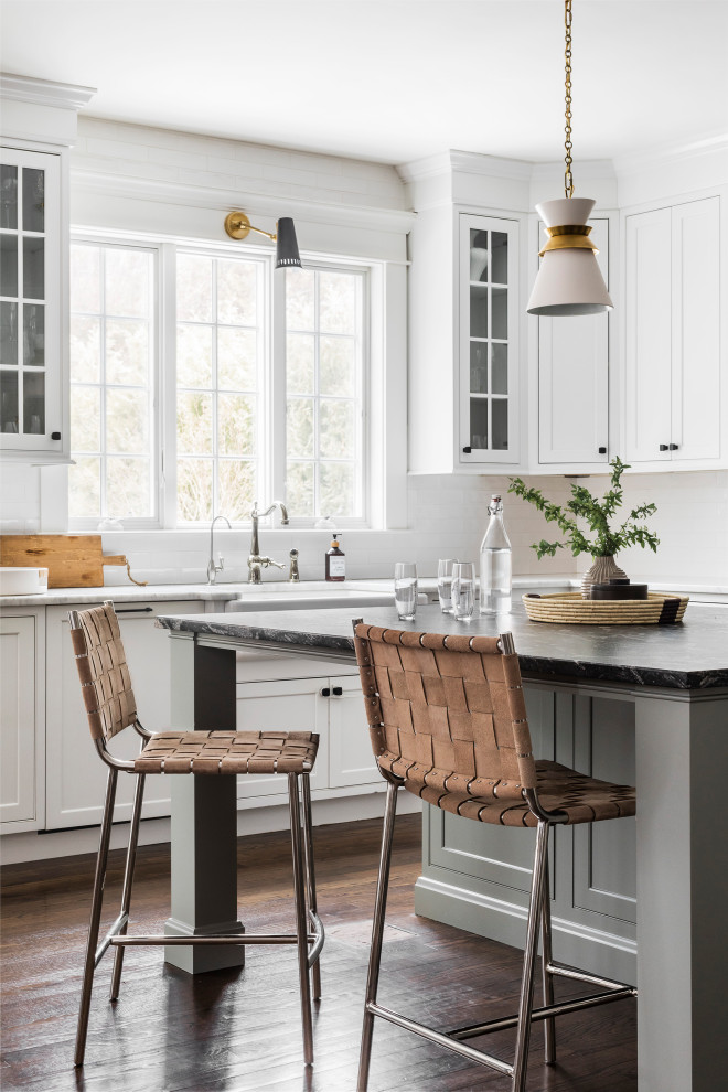 Inspiration for a transitional kitchen remodel in Boston