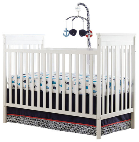 Whale Of A Tale 4 Piece Crib Bedding Set Contemporary Crib