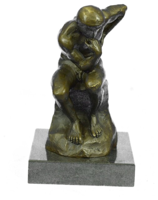 TALL INDIAN GIRL WARRIOR BRONZE SCULPTURE STATUE ON MARBLE BASE FIGURINE FIGURE