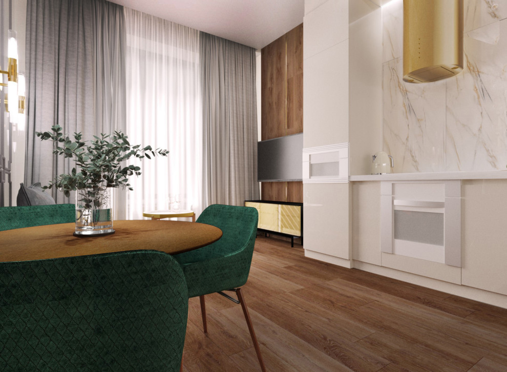 Дизайн кухни-гостиной