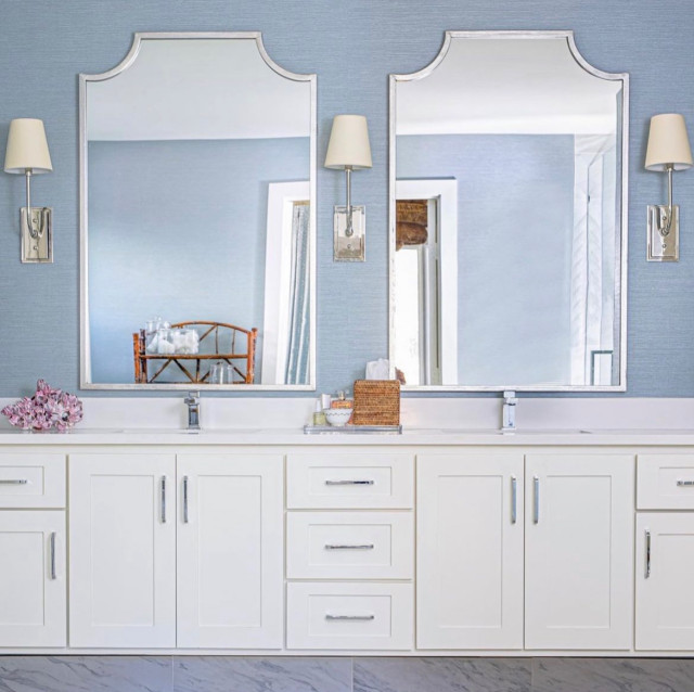 Altu Gold Leaf Wall Mirror - Transitional - Bathroom Mirrors - by ...