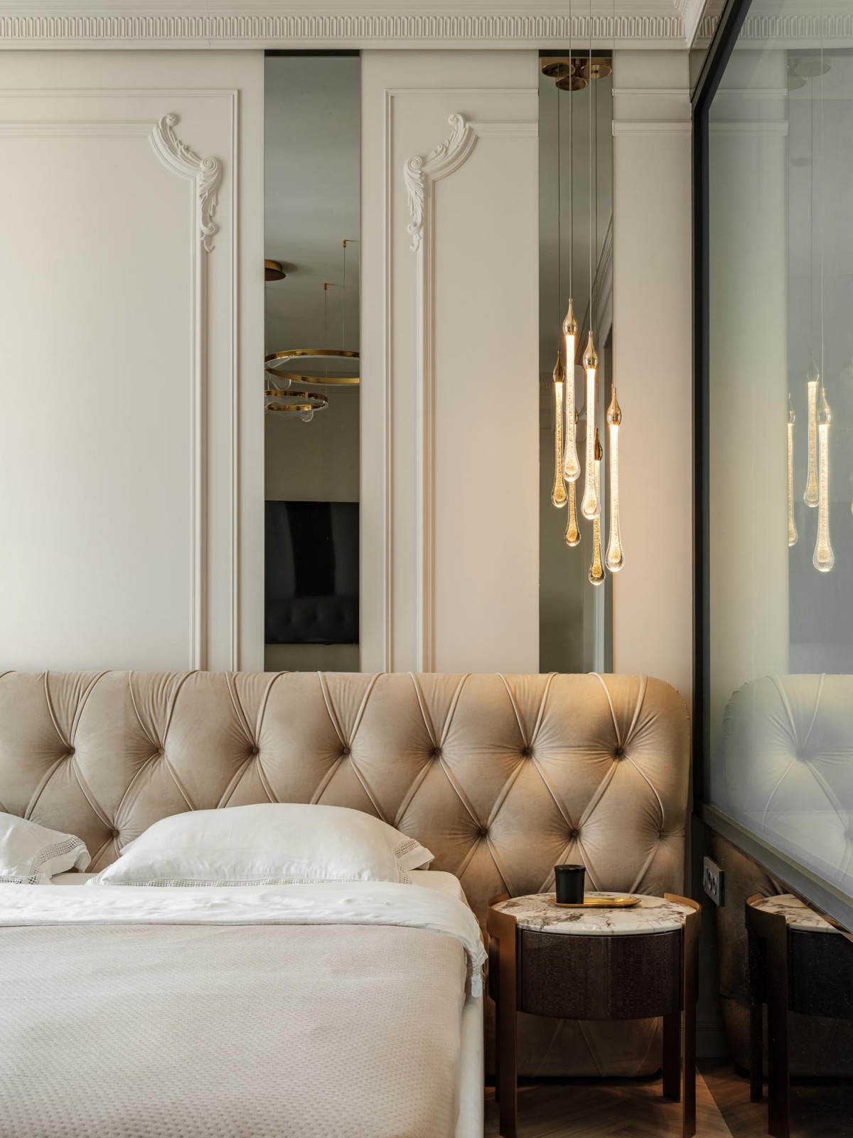 Дизайн проект квартиры 95 м2  ЖК "  Richmond Residence ".Мастер спальная