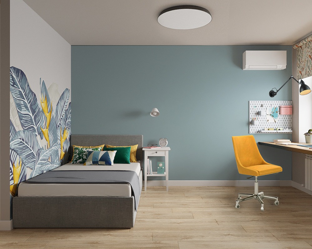 Яркий минимализм квартира 60 кв м