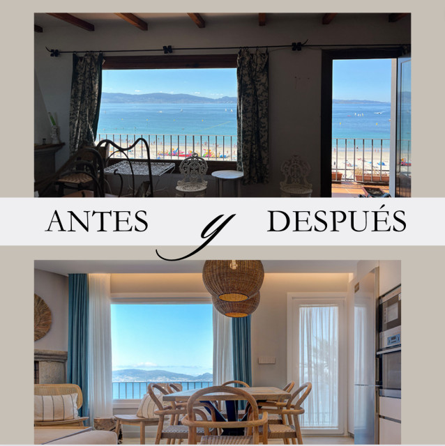 Antes & Despu&eacute;s Lazos con el Mar coastal-living-room