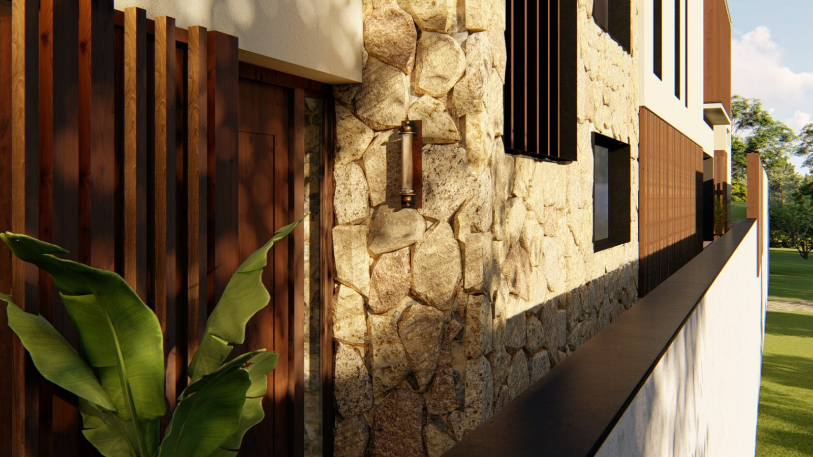 Узкий дом на узком участке