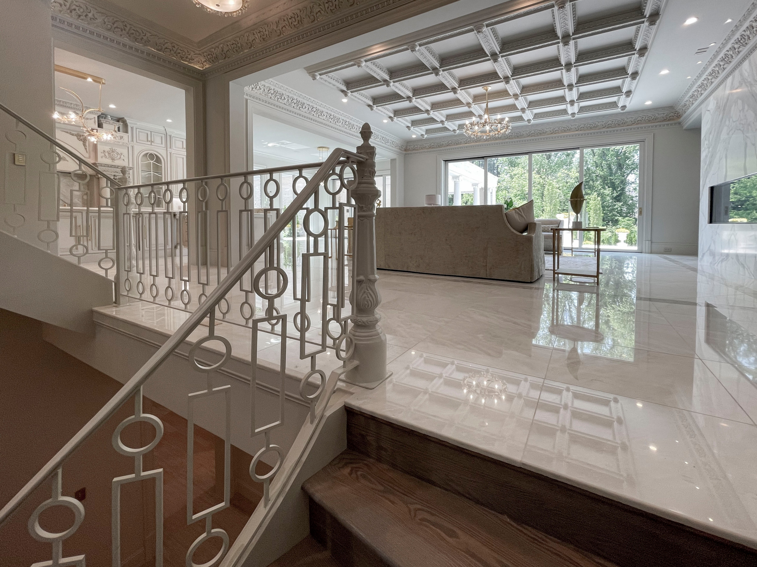 104_Curved Staircases in 18th Century French Inspired Mansion, Mclean VA 22101