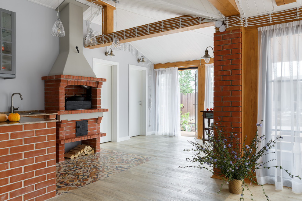 Летняя кухня с барбекю