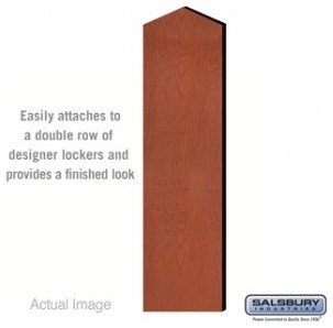 Double End Side Panel - for 18 Inch Deep Designer Wood Locker - Cherry