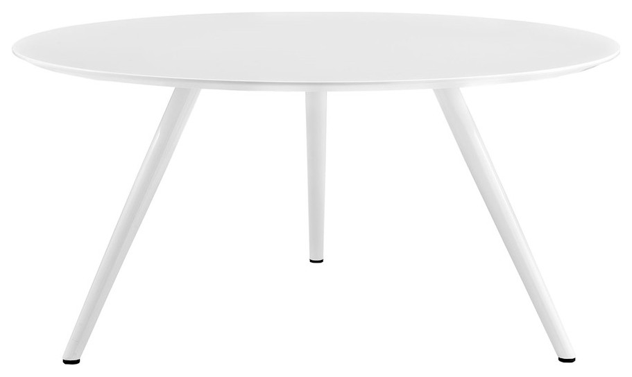 Modway Lippa 60" Round Wood Top Dining Table/Tripod Base, White EEI