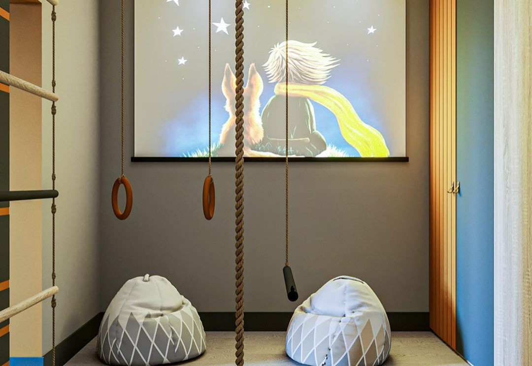 Дизайн-проект детской в эко стиле и лофте в квартире во Владивостоке