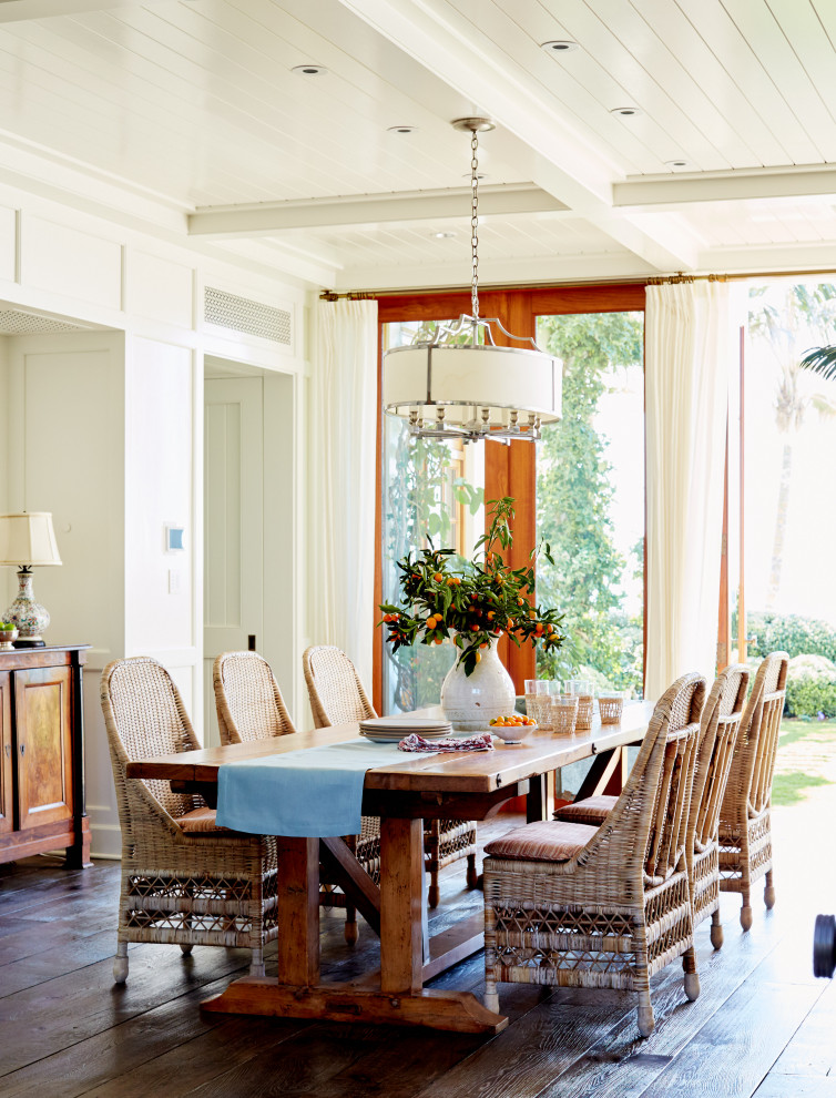 Inspiration for a tropical dining room remodel in Los Angeles