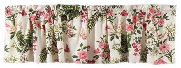 Greenland Home Mantovana Per Finestra In Microfibra 100% Poliestere, Multicolore, Foderata, Lunghezza 35,6 Cm, Tasca Asta 7,6 Cm