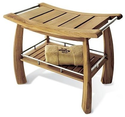 Set of 2, A Grade Teak Shower Bench - Contemporary - Shower Benches & Seats - by Teak Deals | Houzz