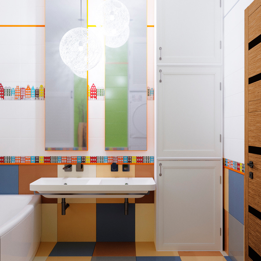 Интерьер детской ванной комнаты во Владивостоке
