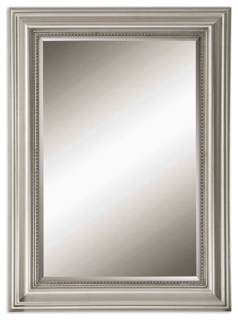 B Silver Leaf Stuart Silver Mirror