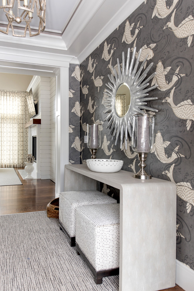 Example of a transitional entryway design in Boston
