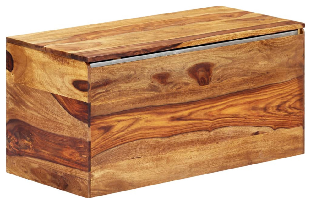 vidaXL Solid Sheesham Wood Storage Chest Chunk Box Organizer