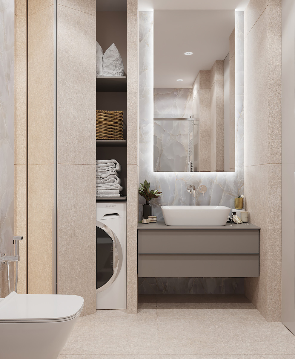 Современный дзен. ЖК Переулок Бульварный. Визуализация.