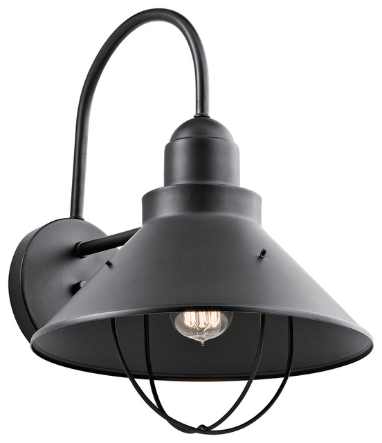 Seaside Outdoor Wall 1 Light Beach Style Lights And Kichler Extra Large Outdoor Wall Lantern Black