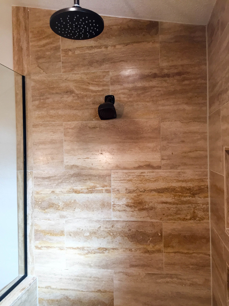 Example of a transitional bathroom design in Phoenix
