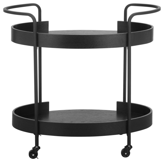 Cyril Black Bar Cart - Industrial - Bar Carts - by TOV Furniture | Houzz