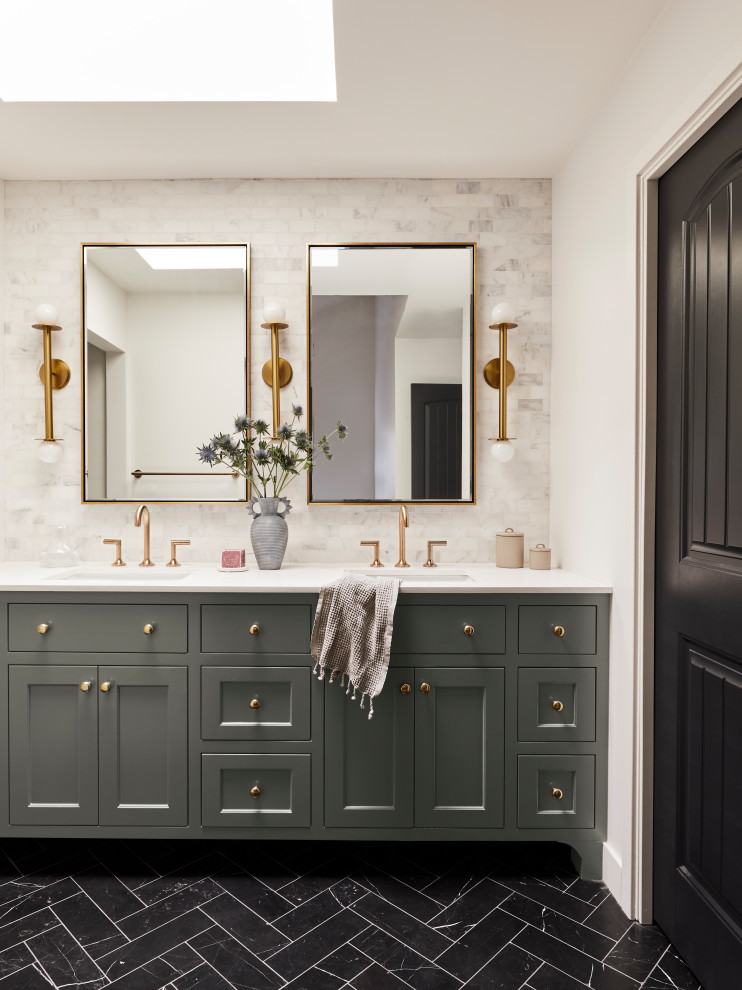 Green is the New Neutral - Transitional - Bathroom - Los Angeles - by ...