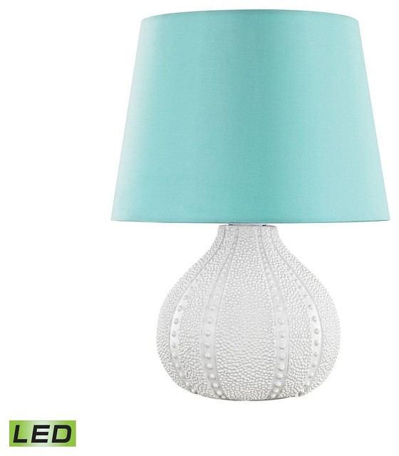 Aruba Outdoor LED Table Lamp With Sea Green Shade