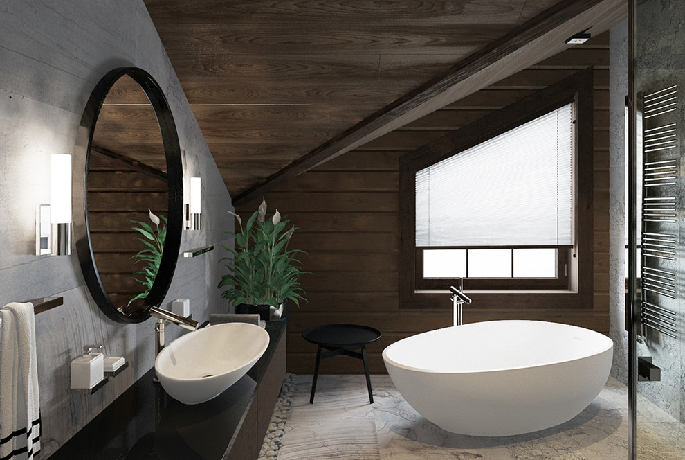 Элитный дом из клееного бруса проект "Мэрибель" от компании "ГрандСтрой"