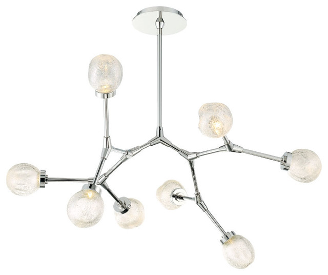 Modern Forms Catalyst Led 8 Light Chandelier In Polished Nickel