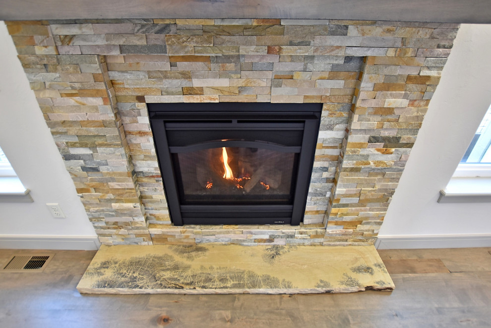 Transitional home design photo in Denver