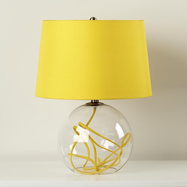 Crystal Ball Table Lamp, Yellow