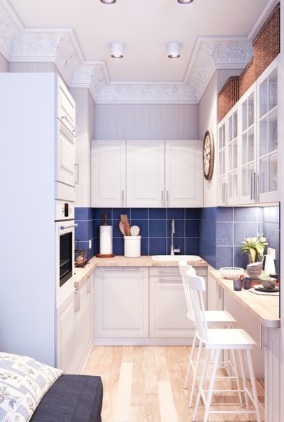 Дизайн квартир в светло синих тонах