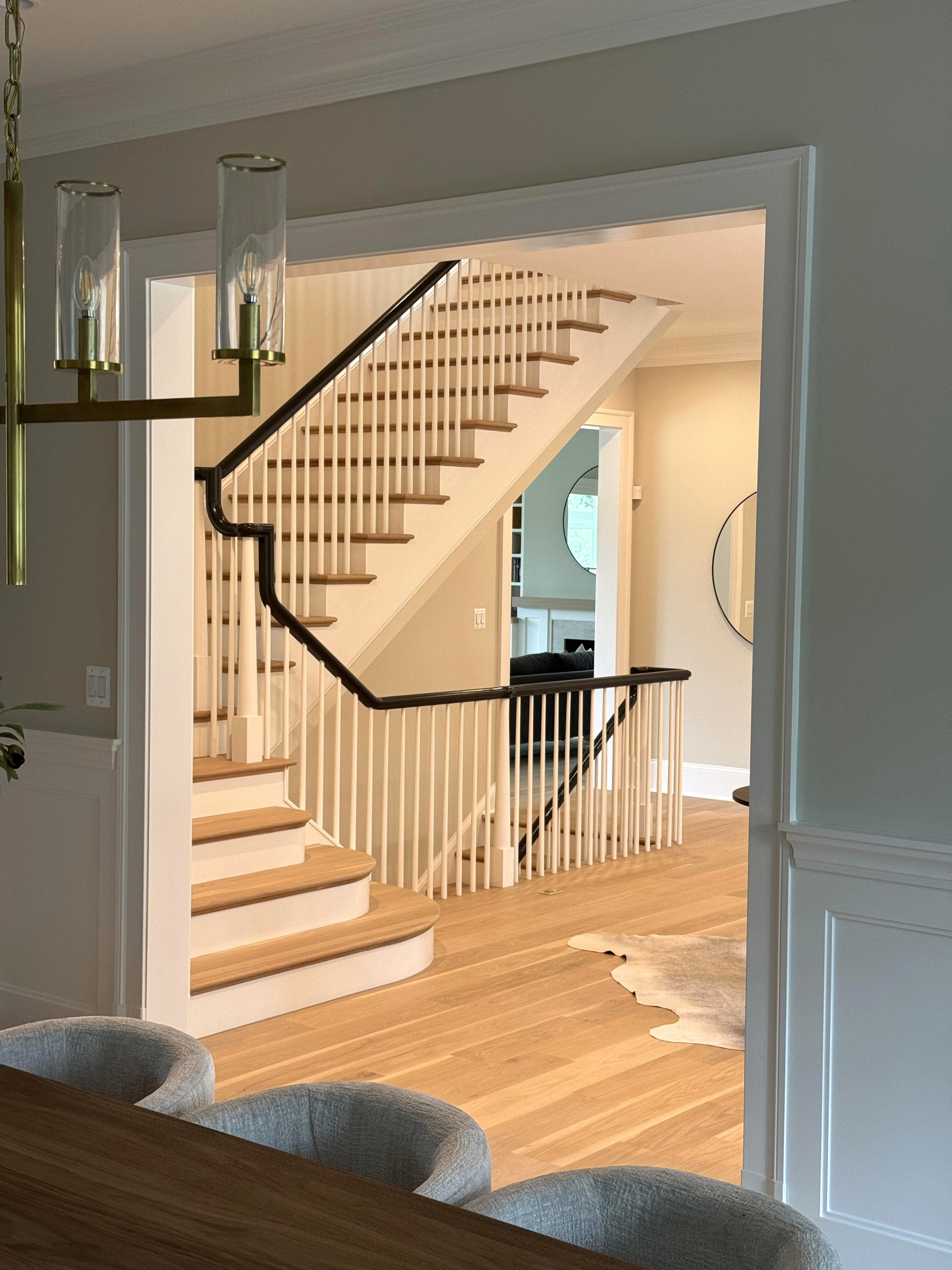 138_Elegant Double Bullnose Entry Stair, Bethesda, MD 20814