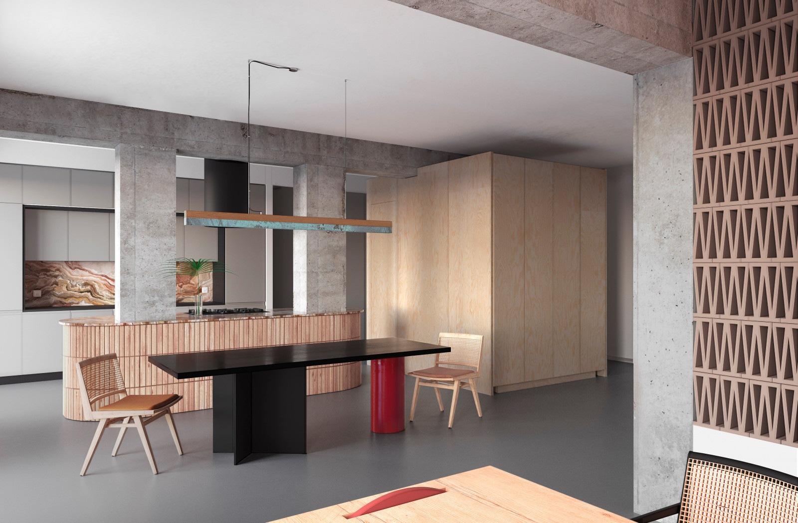 3 d визуализация столовой