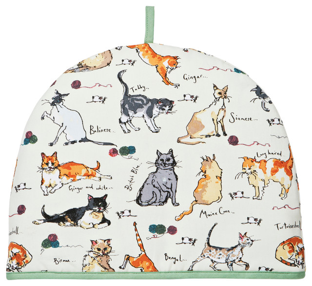 Madeleine Floyd Set Di 4 Sottobicchieri Quadrati Con Gatti – Tappetini In Ceramica Per Tazze – Decorazione Country Per Cucina - 2