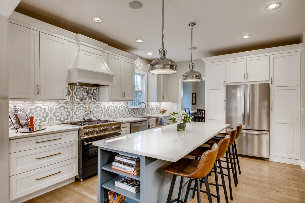 Transitional kitchen photo in Denver