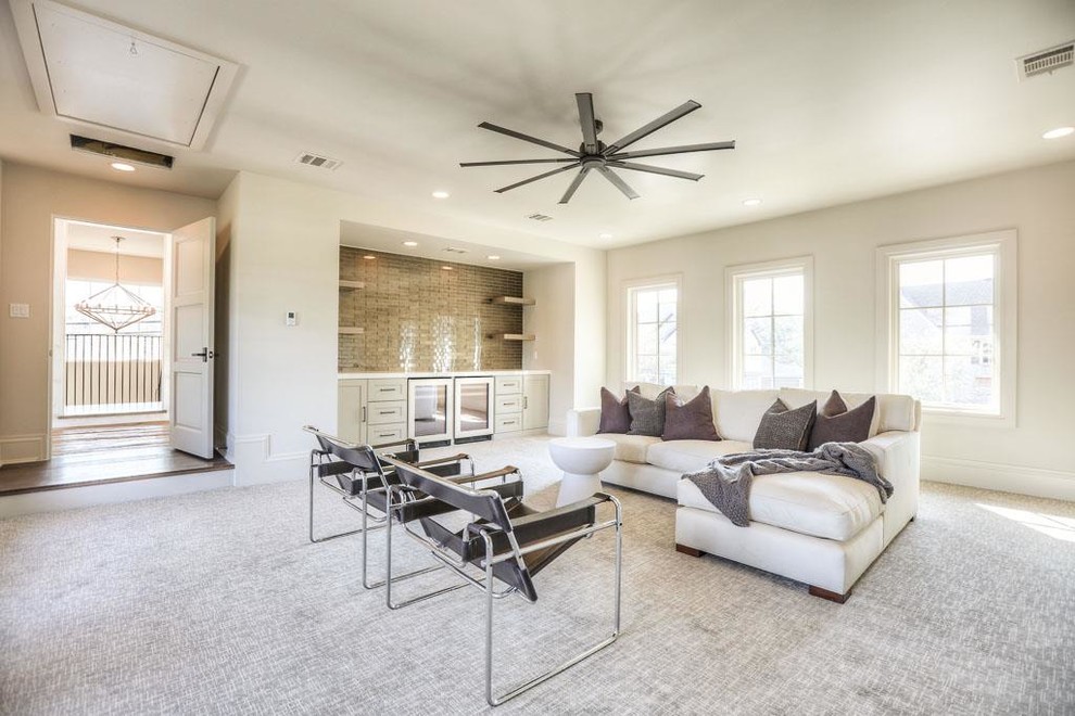 Afton Oaks Custom Home Transitional Style Transitional Family