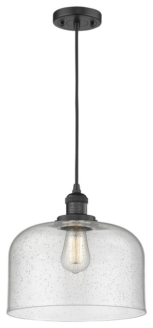 Innovations 201C-BK-G182 1 Light Mini Pendant Matte Black