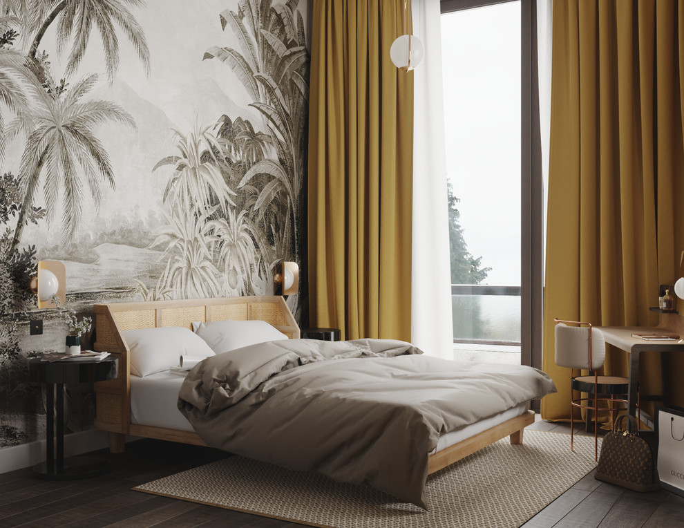 Inspiration for a modern bedroom in Milan.