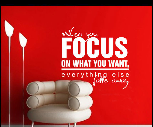 When you focus on what you want everything else falls away Wall Decal