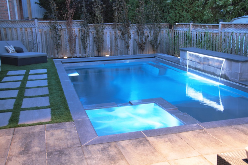 This is an example of a modern pool in Toronto.
