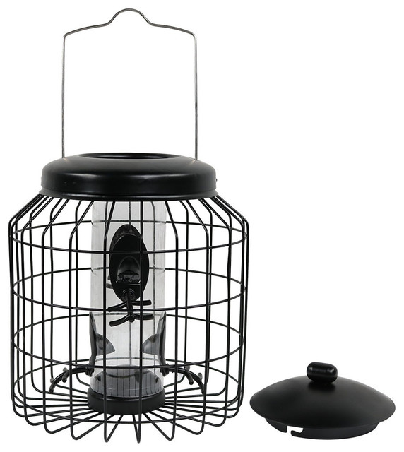 Sunnydaze 12 Inch Black 4 Peg Outdoor Garden Steel Wire Caged Wild