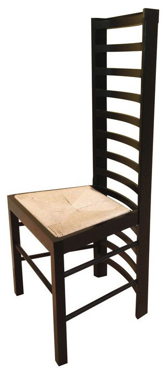 SOLD OUT!  6 Mackintosh Straight Backed Chairs in Ebony - $1,500 Est. Retail - $