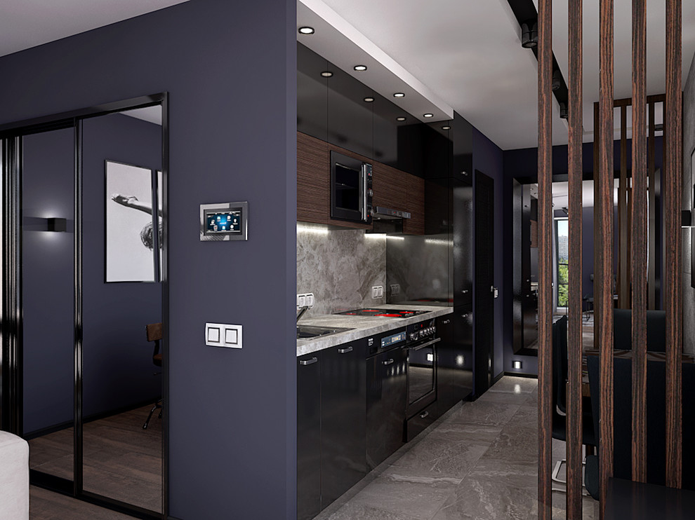 Квартира-студия, ЖК "Юнтолово". В процессе работы.