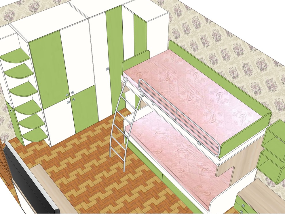 Комната для 2-х разнополых детей и бабушки,вариант 15 м2 и чтобы бюджетно