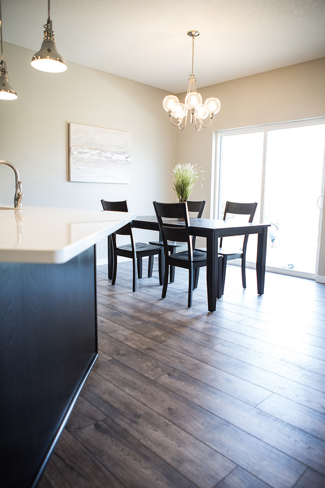 Example of a small transitional dining room design in Cedar Rapids