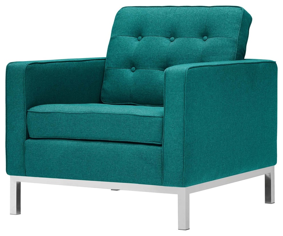 Modern Contemporary Urban Living Armchair Accent Chair, Fabric Contemporary Armchairs And