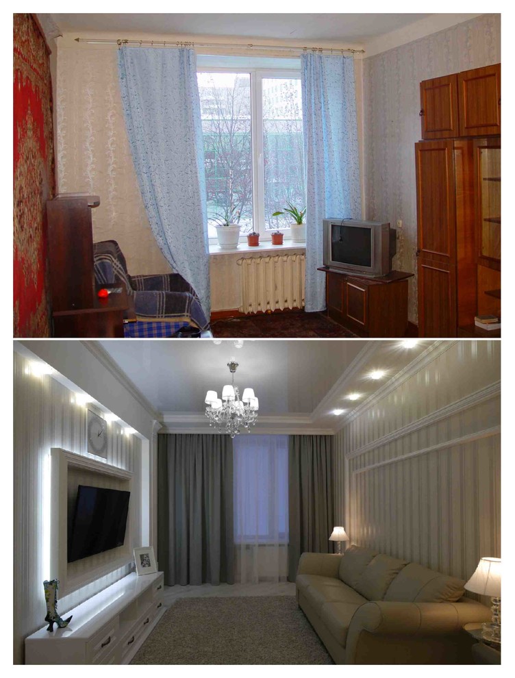 Белая гостиная в городе за полярным кругом.