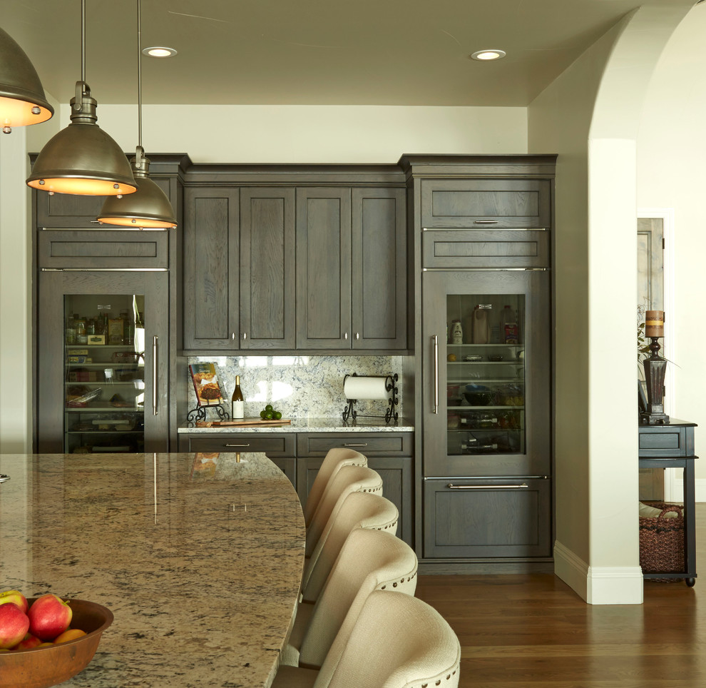 Inspiration for a large transitional home design remodel in Denver