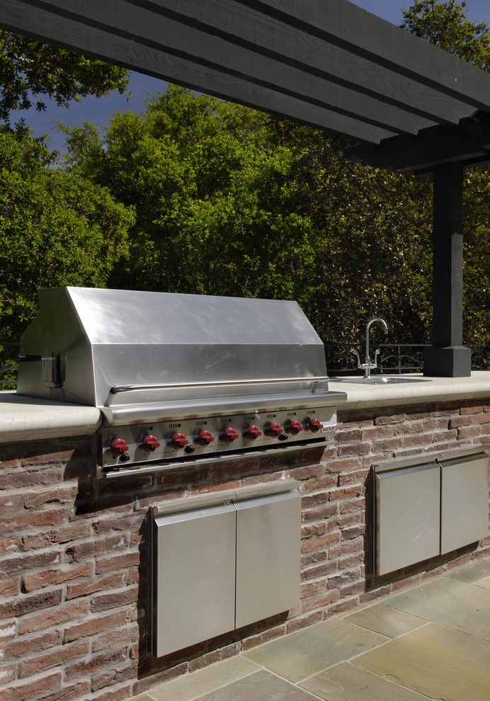 Brick Barbecue Traditional Patio San Luis Obispo by Eldorado Stone
